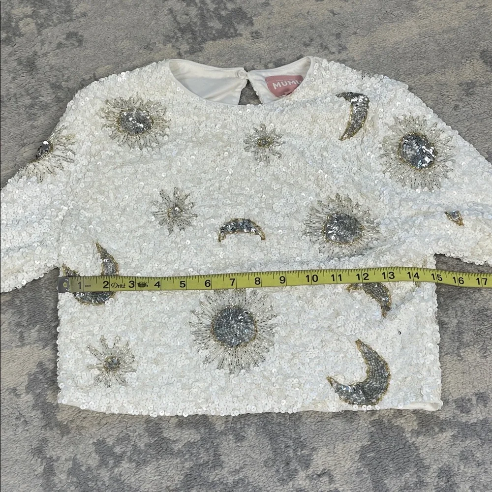 New Show Me Your Mumu Celestial Sequin Sun Moon RSVP Skirt Last Call Top Set L - Picture 10 of 13